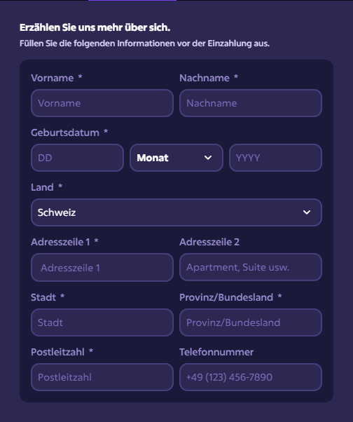 Anmeldung Roobet CH