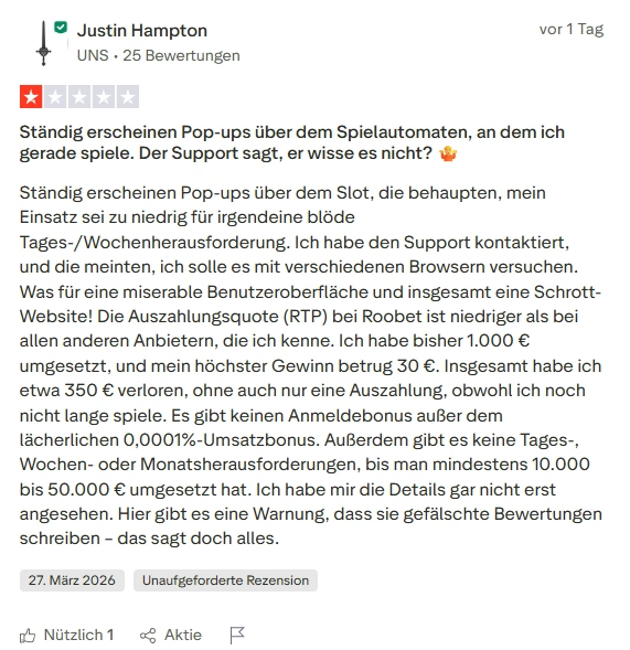 Spielerbewertungen Roobet